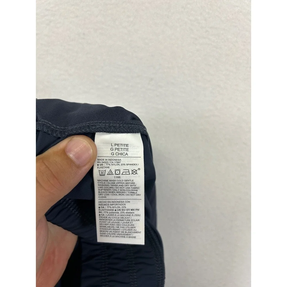 Old Navy Gorpcore Athleisure Womens L Petite Navy Blue SleekTech Cargo Joggers